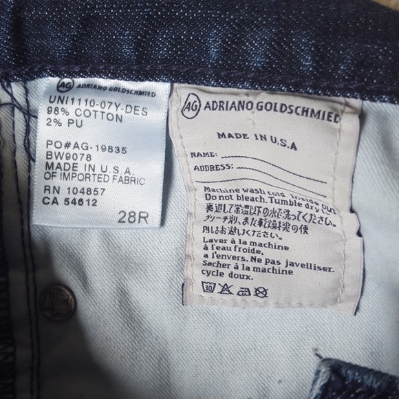 AG Adriano Goldschmied distressed denim 28 R - Picture 5 of 8